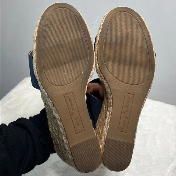 Tommy Bahama Navy Sakura Wedge Espadrille Sandal sz 6.5 - Picture 6 of 8